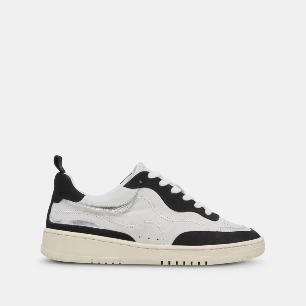 DOLCE VITA Adella Sneakers White Black Leather Discount