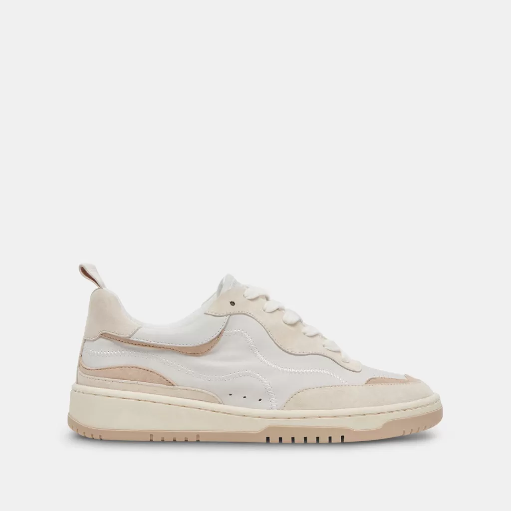 DOLCE VITA Adella Sneakers White Dune Leather Clearance