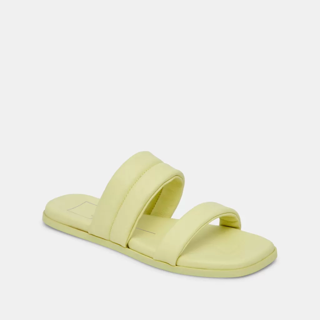 DOLCE VITA Adore Sandals Lemon Cream Leather Online