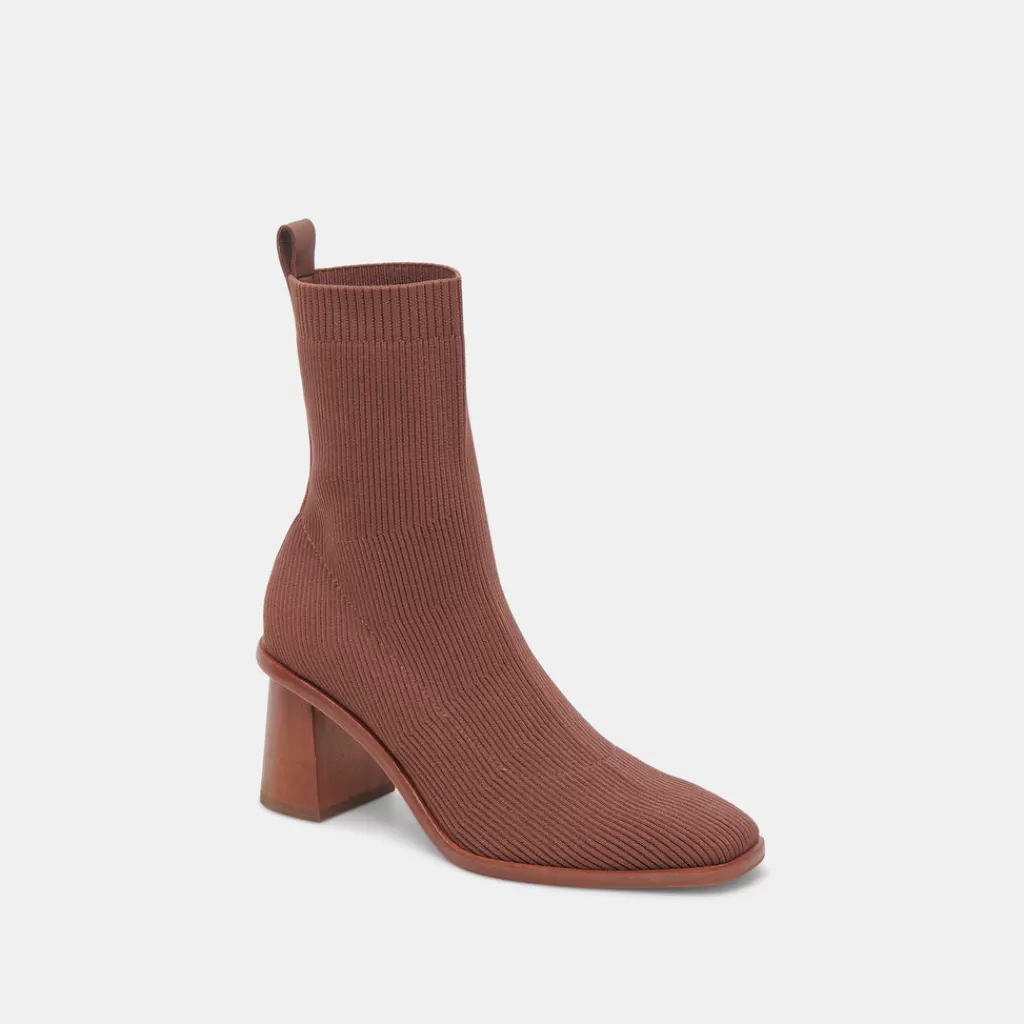 DOLCE VITA Alaya Booties Brown Knit Sale