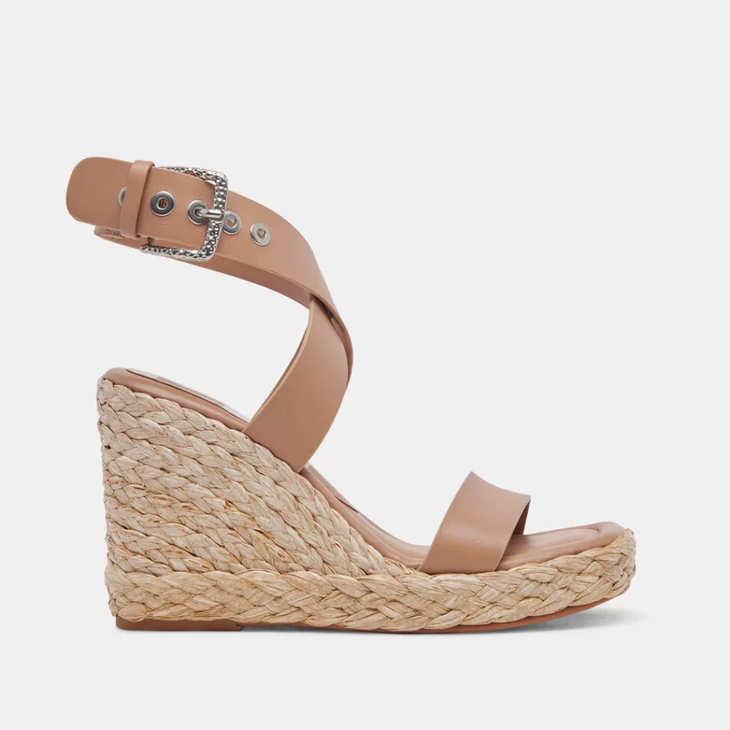 DOLCE VITA Aldona Wedges Cafe Leather Best Sale