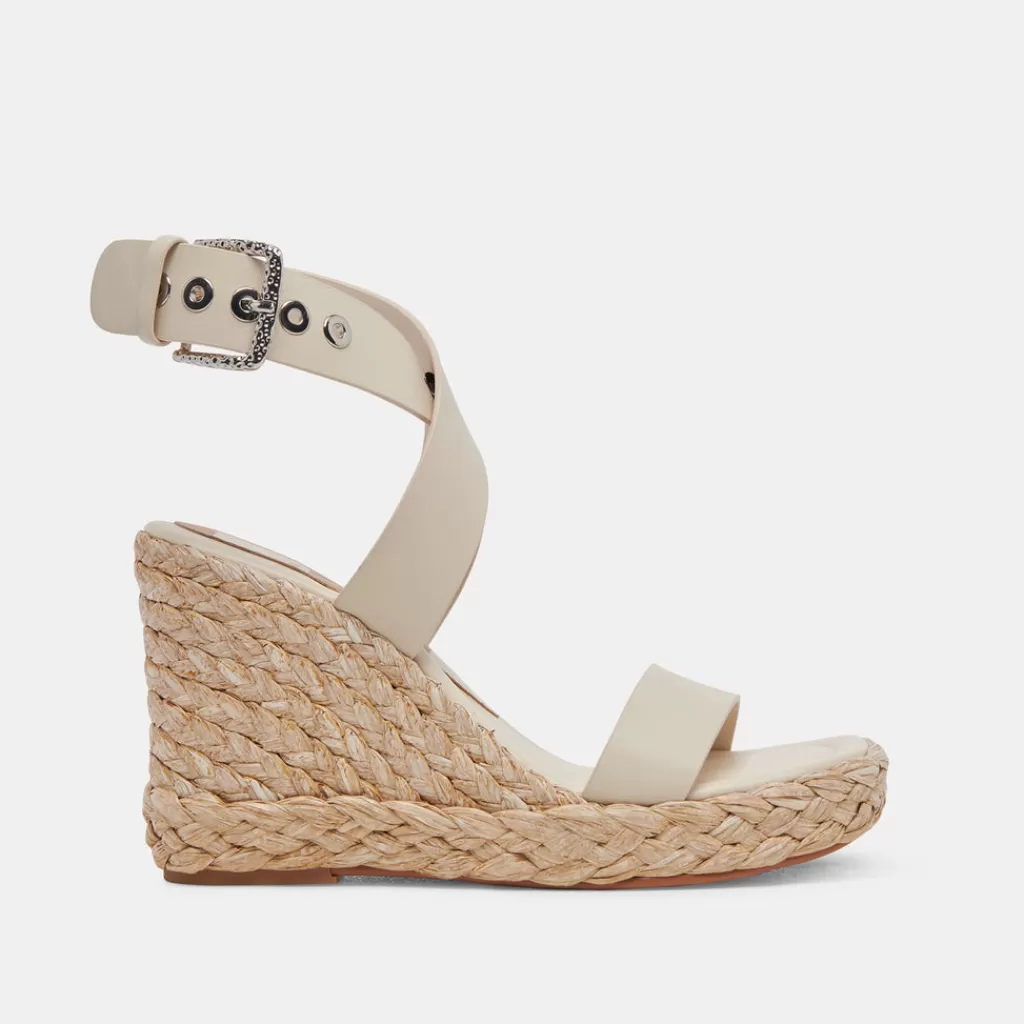 DOLCE VITA Aldona Wedges Ivory Leather New