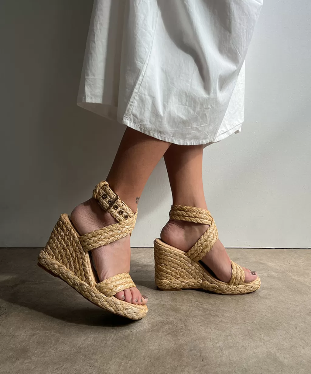 DOLCE VITA Aldona Wedges Lt Natural Raffia Store