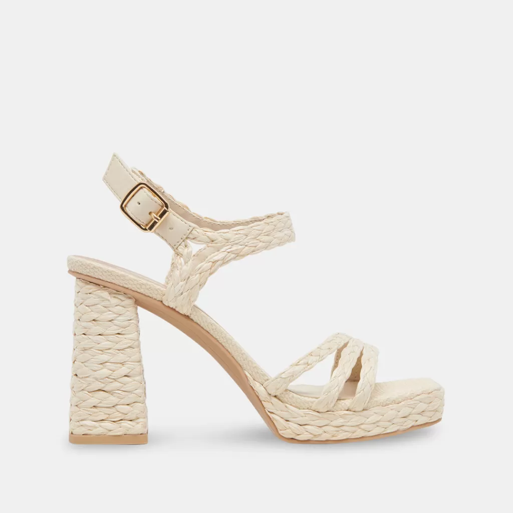 DOLCE VITA Alysia Heels Ivory Raffia Hot