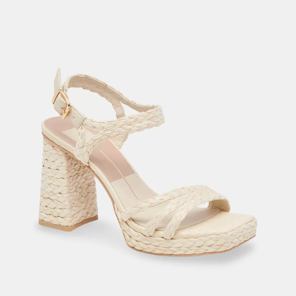 DOLCE VITA Alysia Heels Ivory Raffia Hot