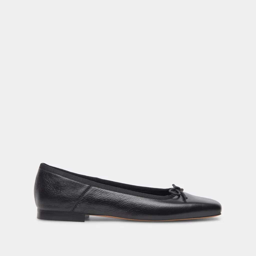 DOLCE VITA Anisa Ballet Flats Black Leather Clearance