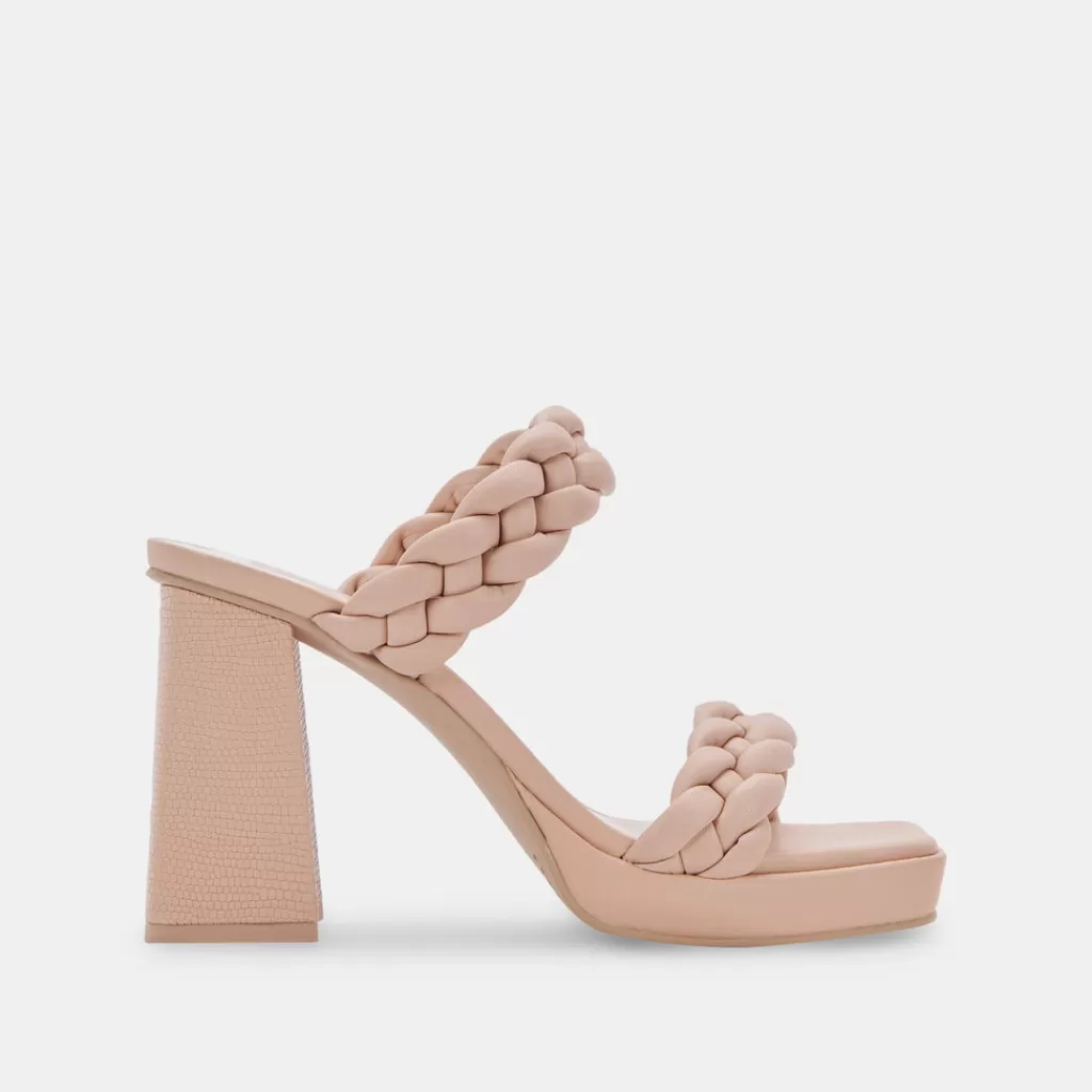 DOLCE VITA Ashby Wide Heels Cream Stella Clearance