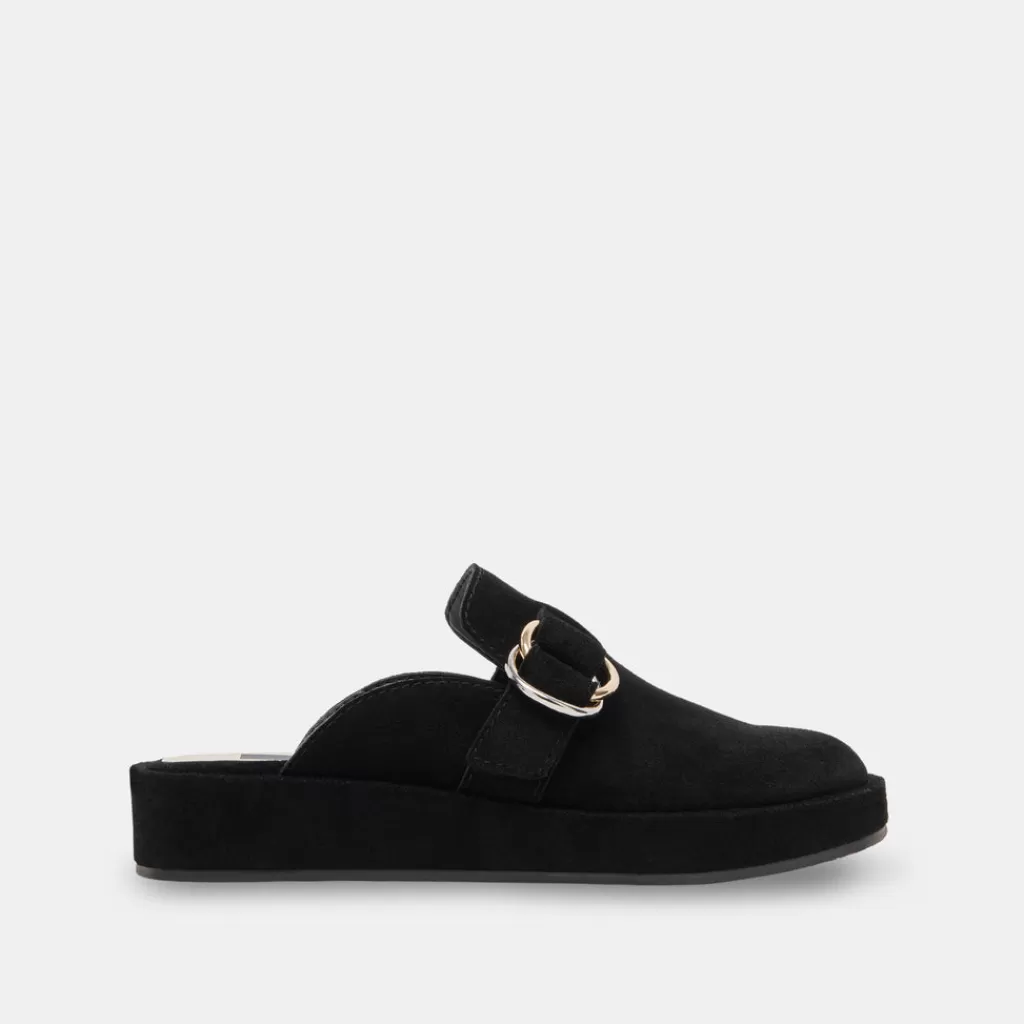 DOLCE VITA Astor Flats Onyx Suede Clearance