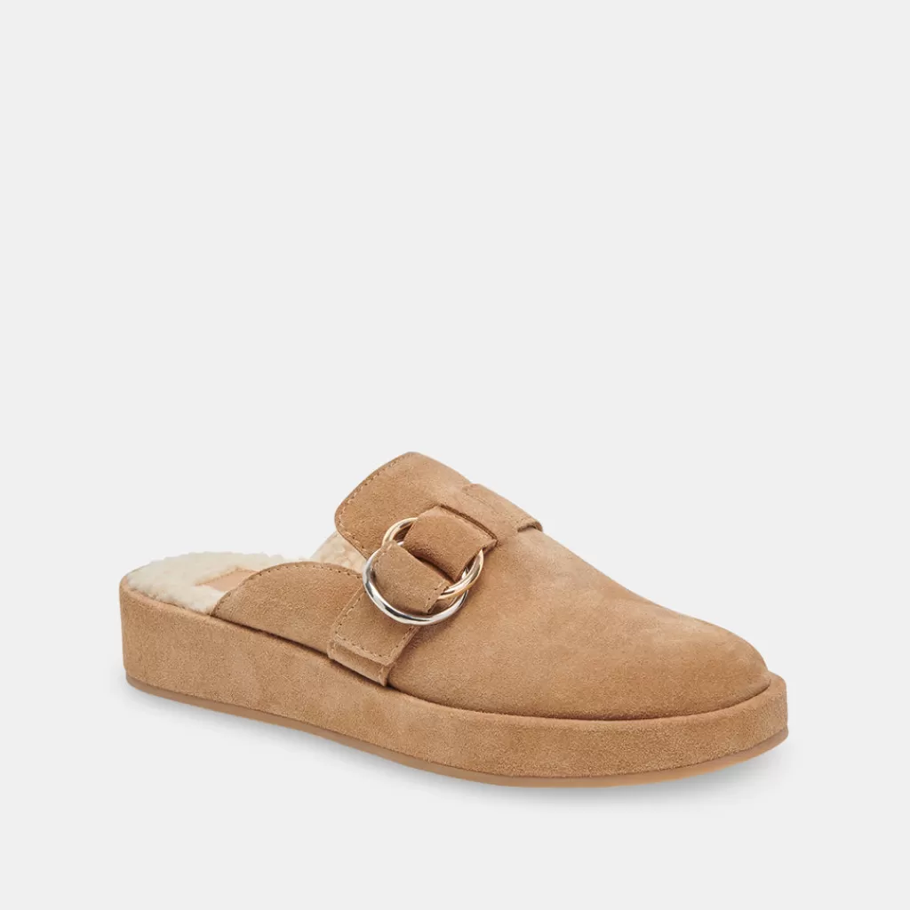 DOLCE VITA Astor Plush Flats Desert Suede Shop