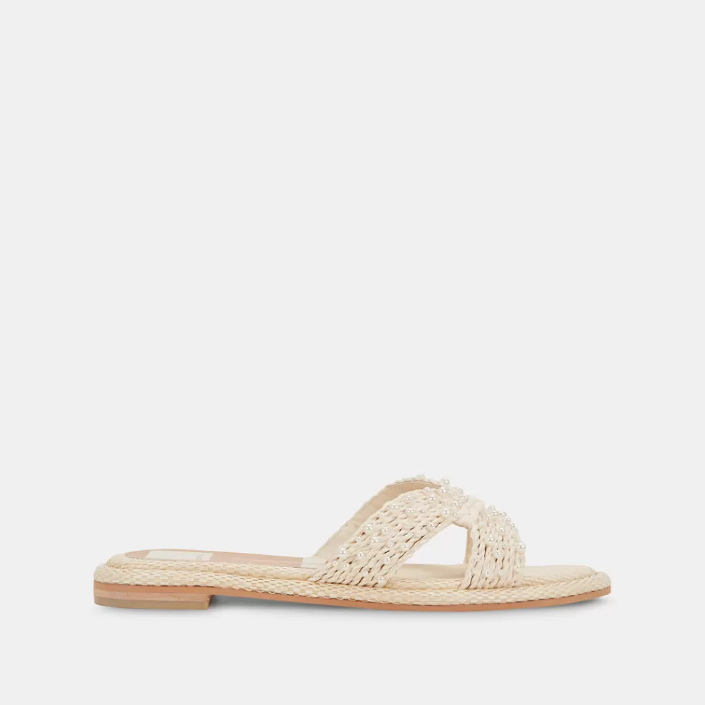 DOLCE VITA Atomic Pearl Sandals Vanilla Raffia Hot