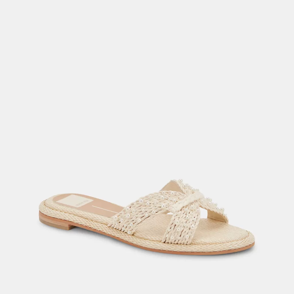 DOLCE VITA Atomic Pearl Sandals Vanilla Raffia Hot