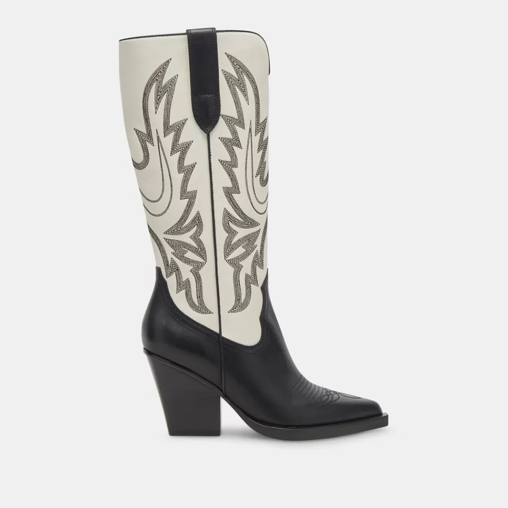 DOLCE VITA Blanch Boots Black White Leather Online