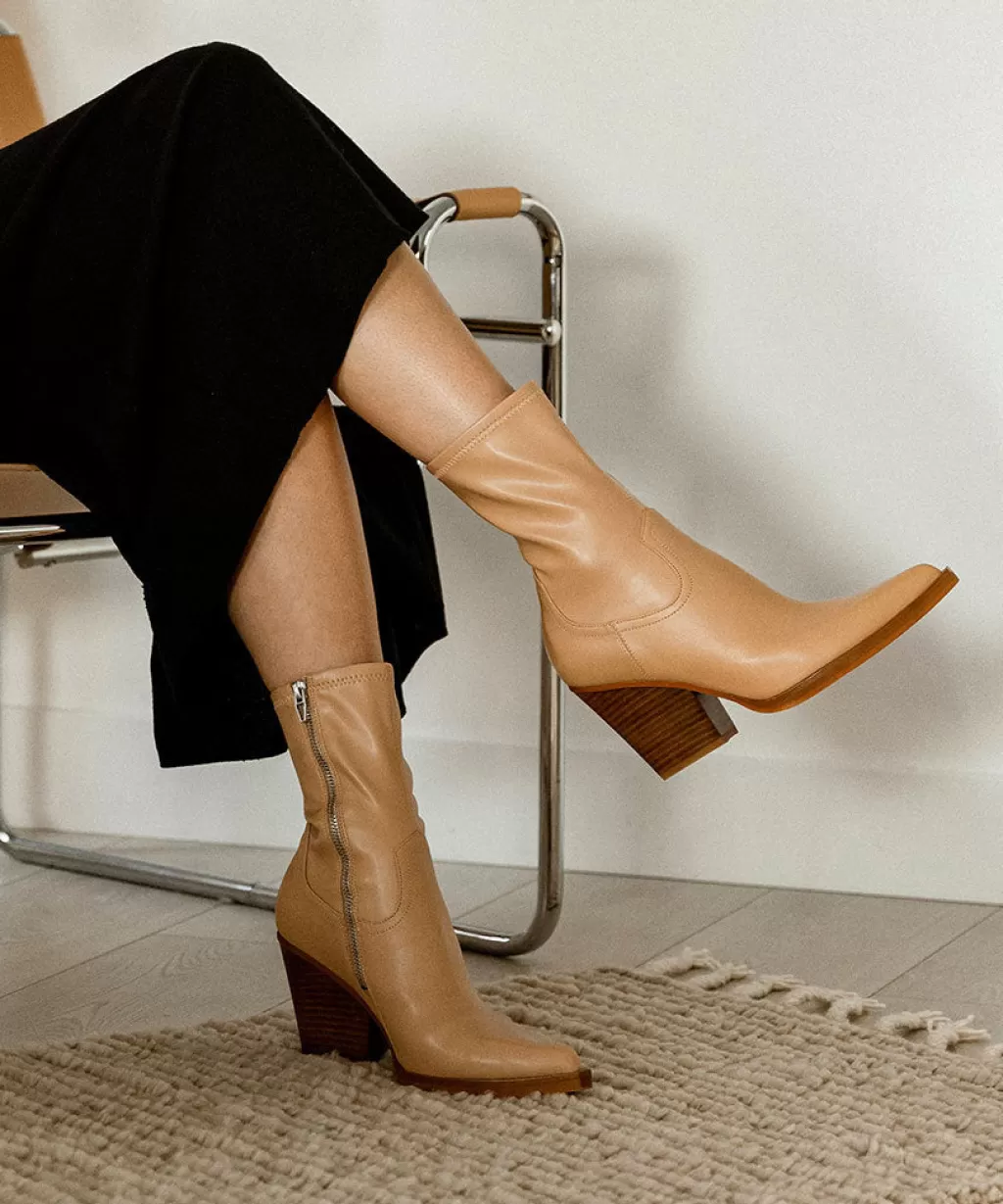 DOLCE VITA Boyd Boots Tan Leather Flash Sale