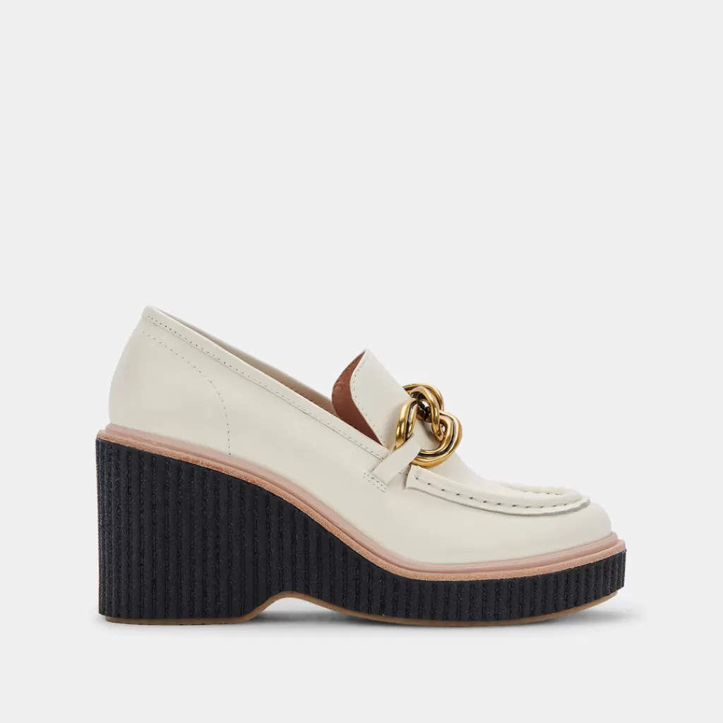 DOLCE VITA Brenan Wedges Off White Leather Hot