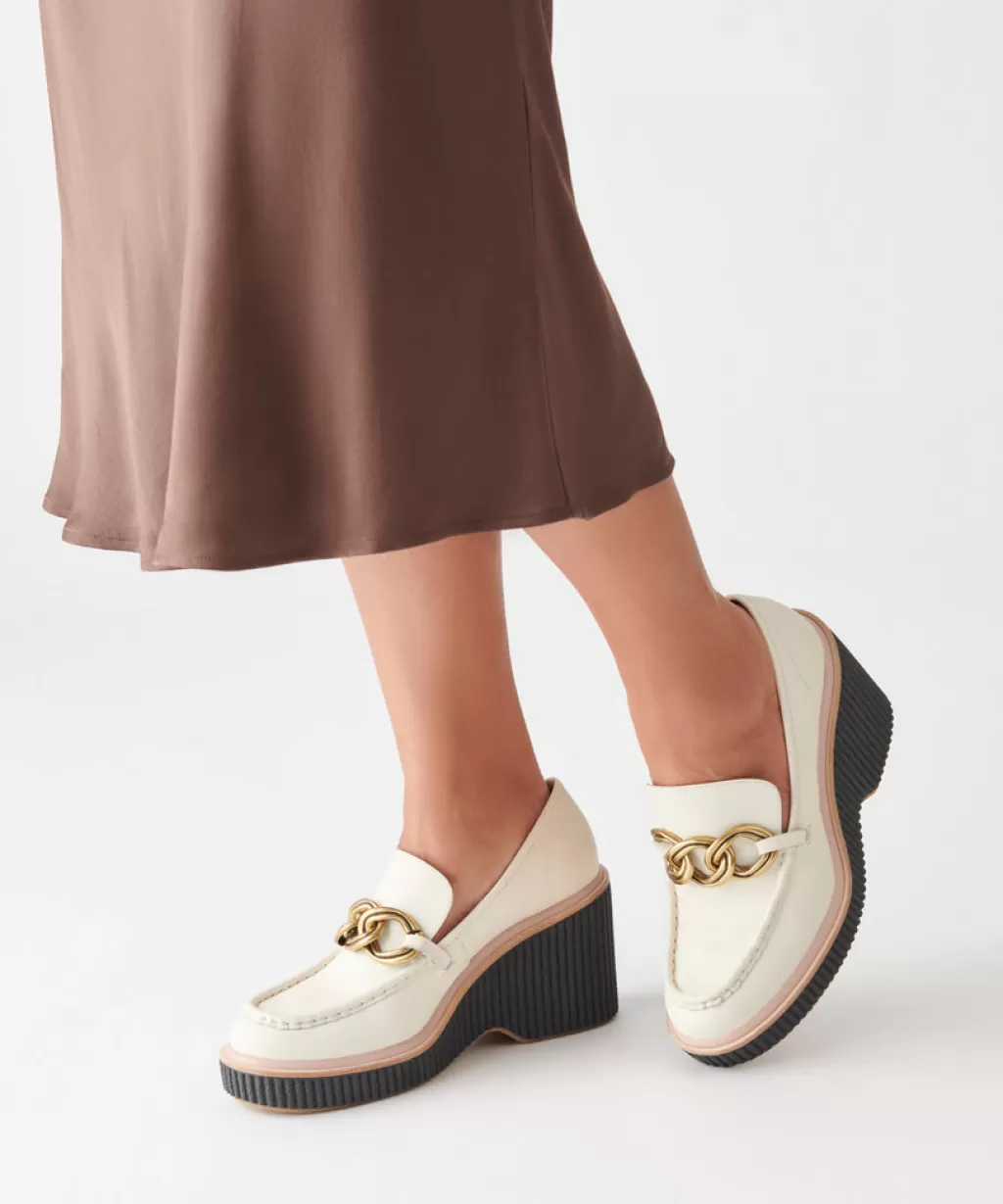 DOLCE VITA Brenan Wedges Off White Leather Hot