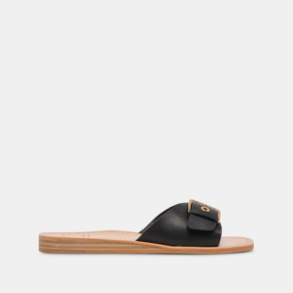 DOLCE VITA Cabana Sandals Black Leather Best