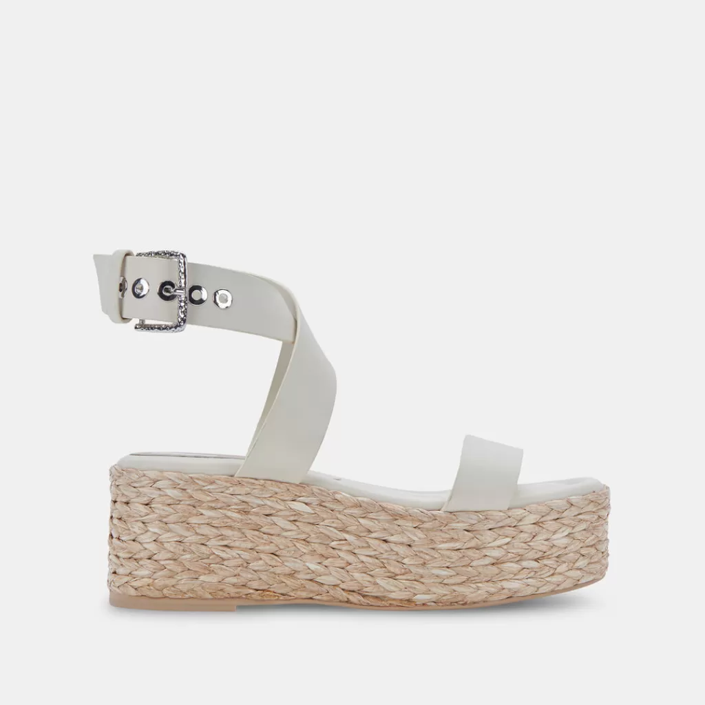 DOLCE VITA Cannes Sandals Ivory Leather Discount