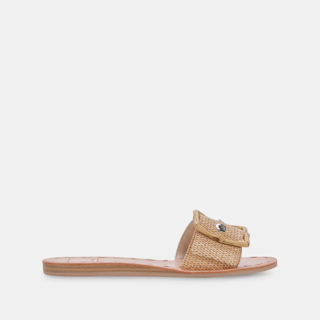 DOLCE VITA Dasa Sandals Warm Natural Raffia Cheap