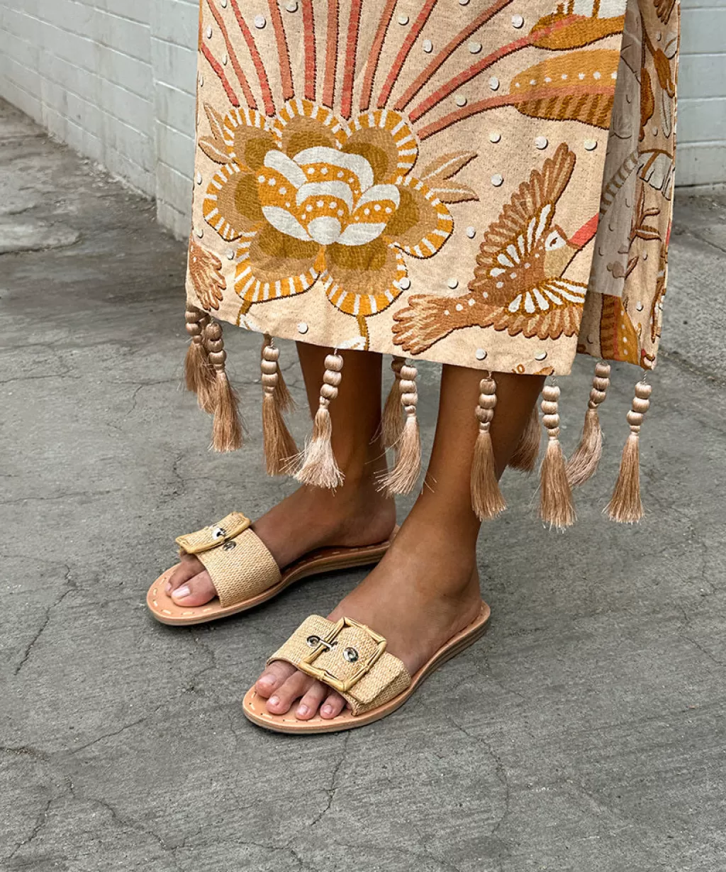 DOLCE VITA Dasa Sandals Warm Natural Raffia Cheap