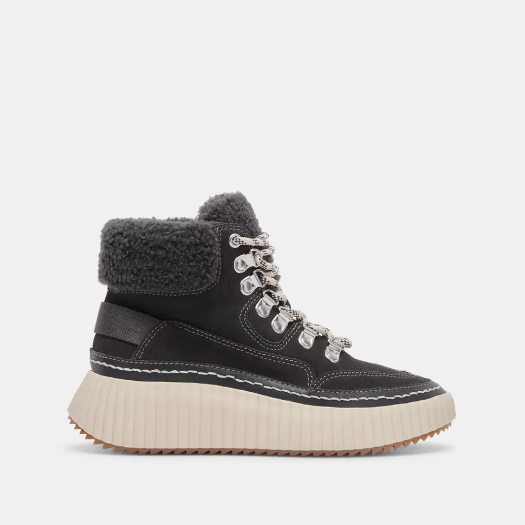 DOLCE VITA Debbie Plush Sneakers Anthracite Suede Hot