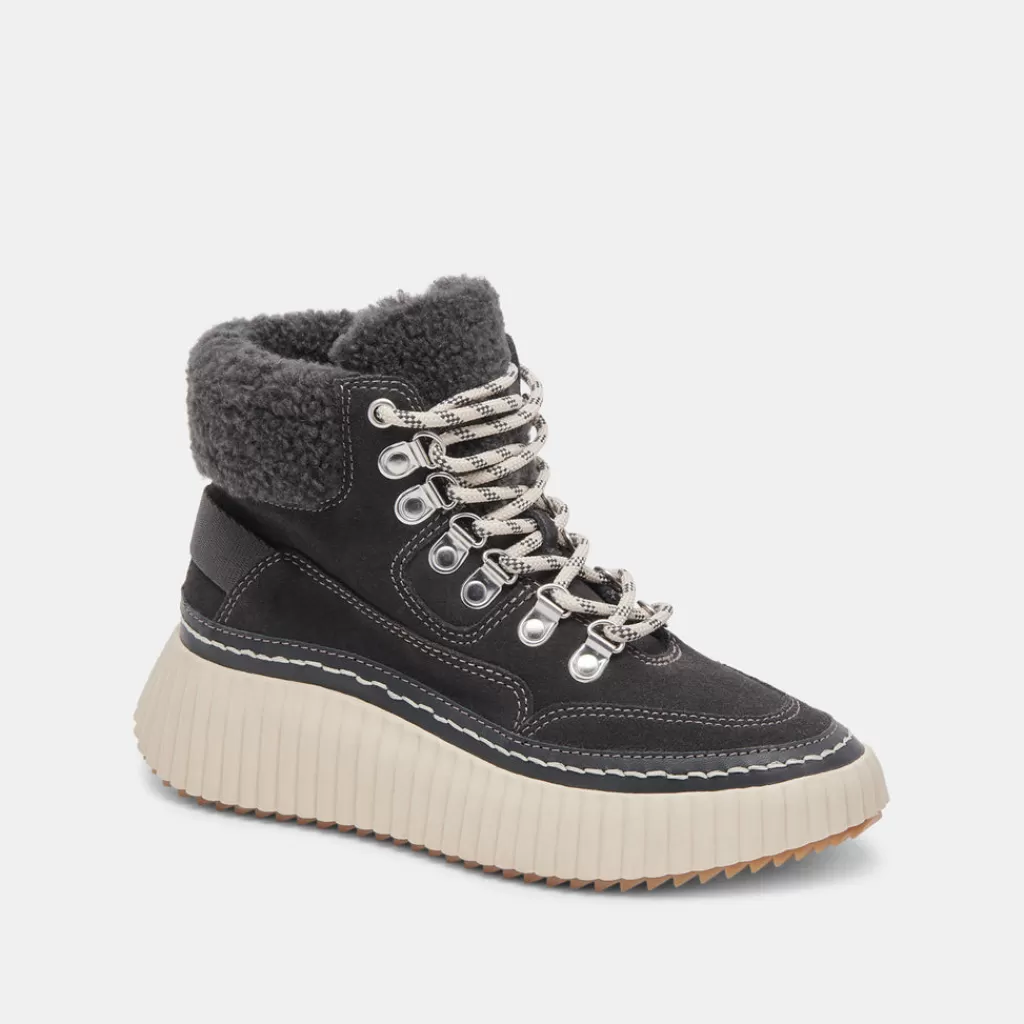 DOLCE VITA Debbie Plush Sneakers Anthracite Suede Hot