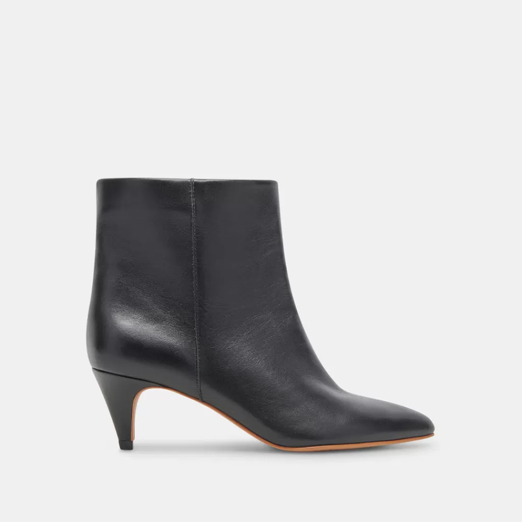 DOLCE VITA Dee Booties Jet Black Leather Sale