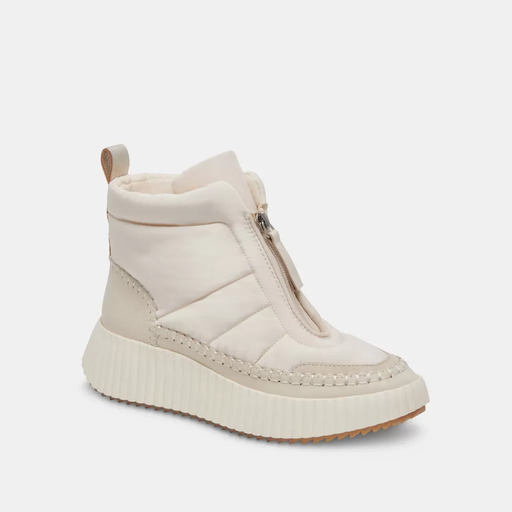 DOLCE VITA Devlin Sneakers Ivory Nylon Clearance