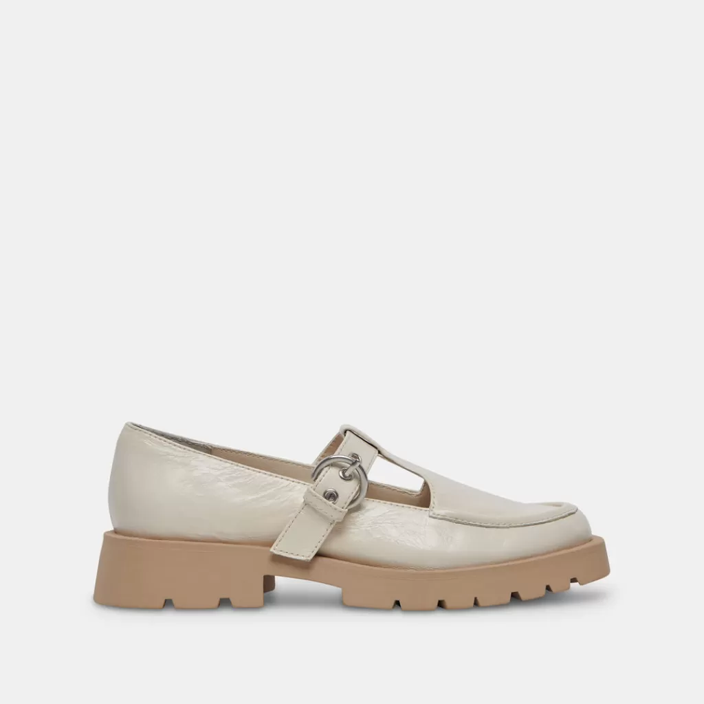 DOLCE VITA Ebbie Flats Ivory Patent Leather Cheap
