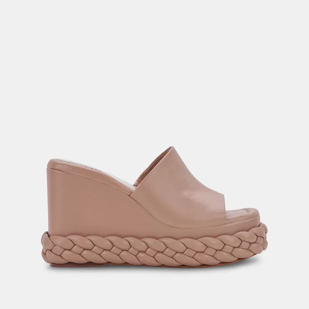 DOLCE VITA Elene Wedges Cafe Leather Sale