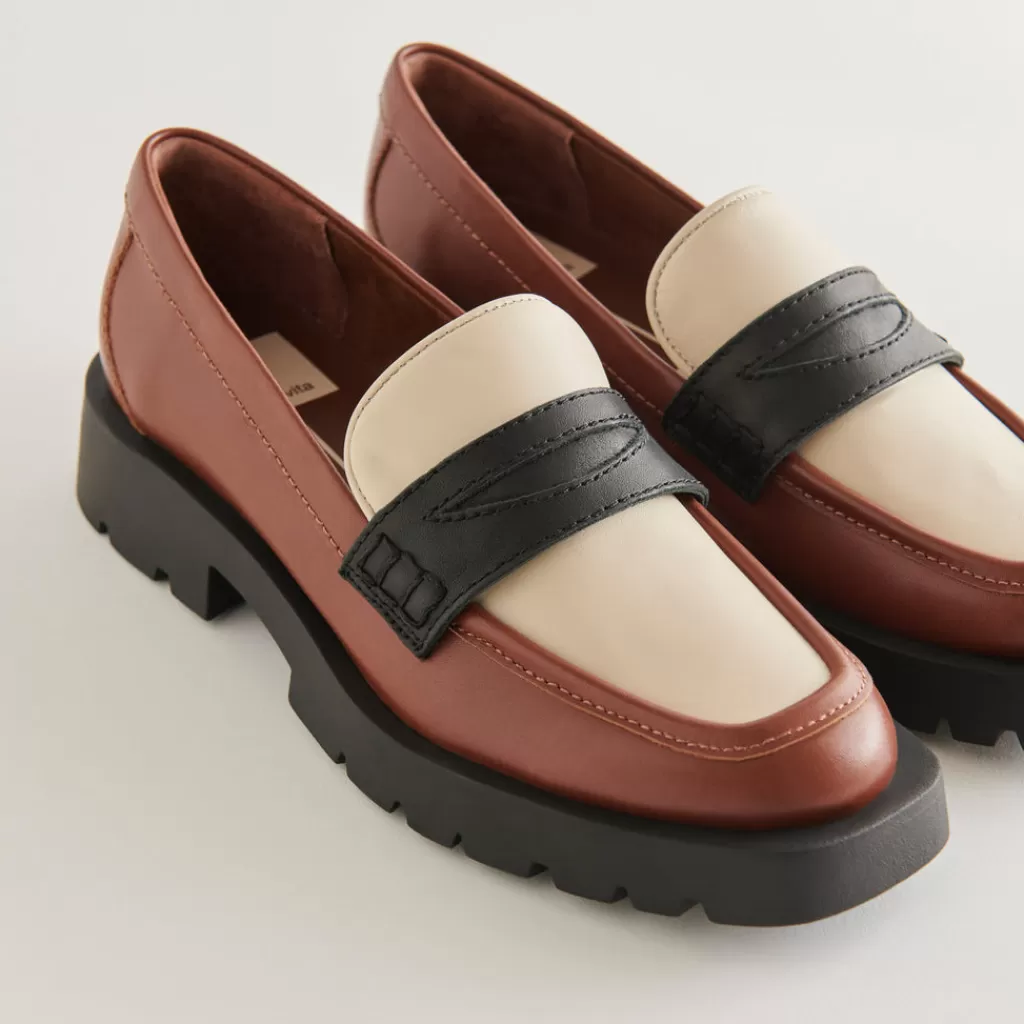 DOLCE VITA Elias Flats Brown Black Leather Shop