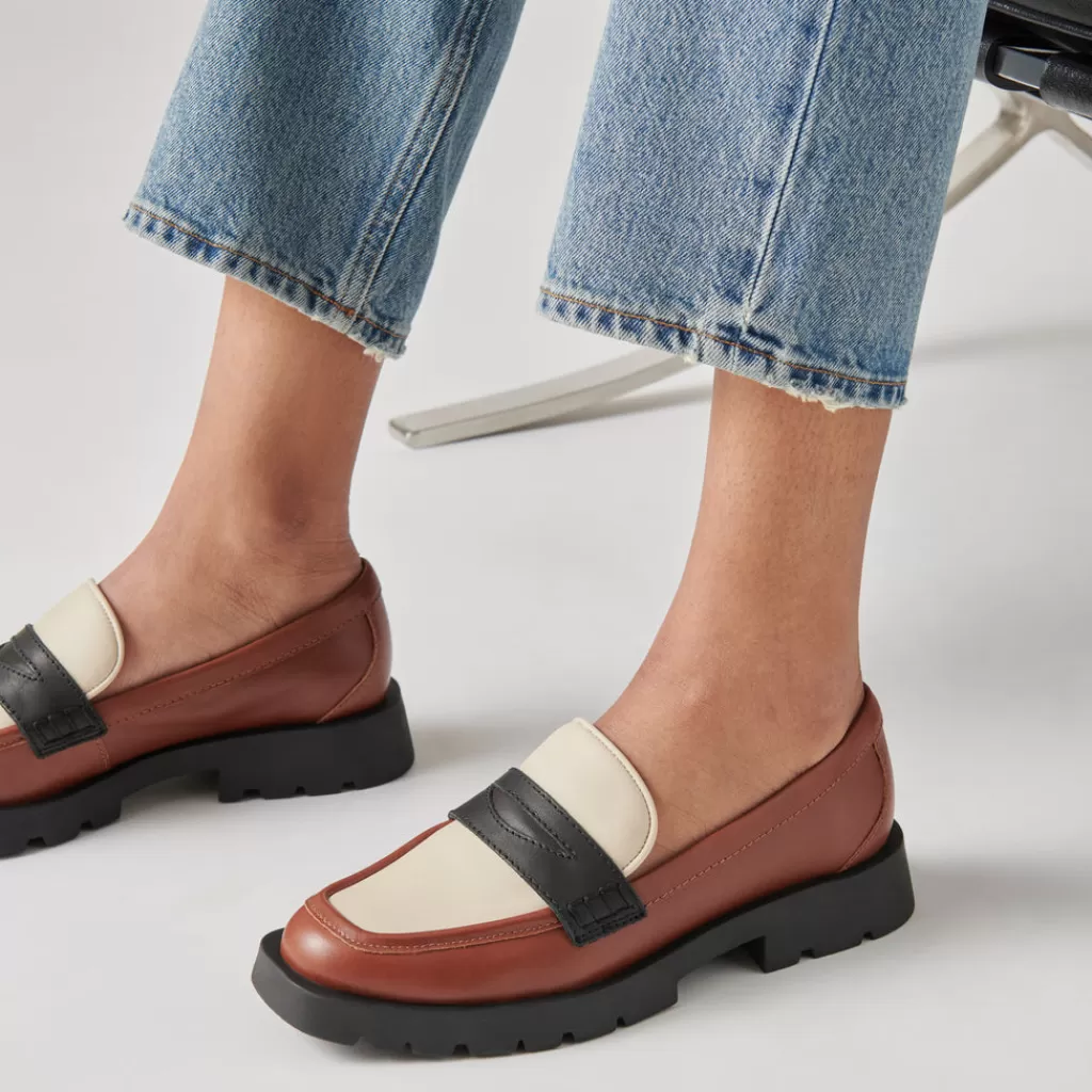 DOLCE VITA Elias Flats Brown Black Leather Shop