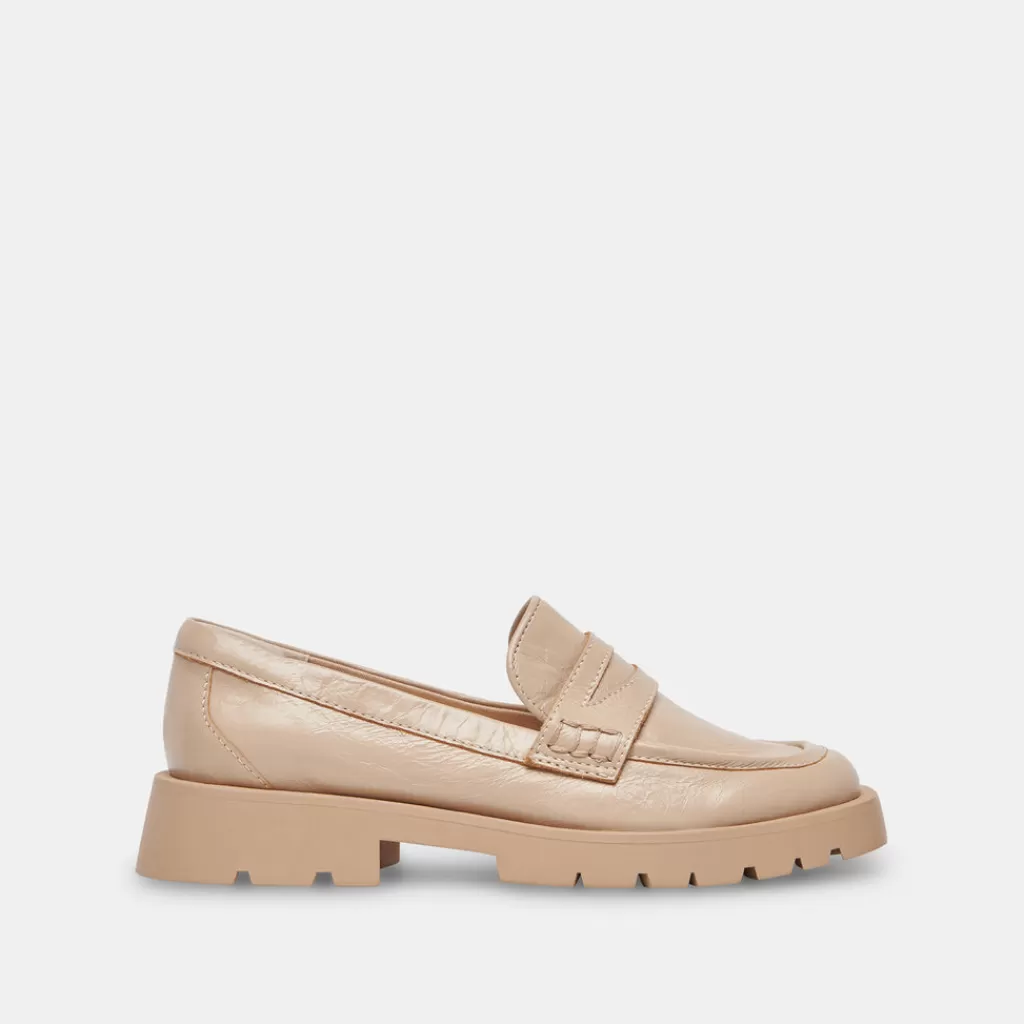 DOLCE VITA Elias Flats Sesame Crinkle Patent Clearance
