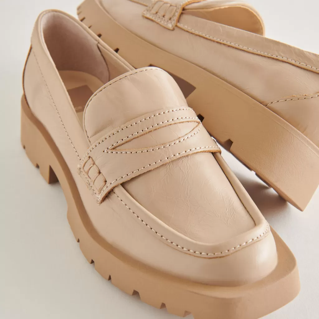 DOLCE VITA Elias Flats Sesame Crinkle Patent Clearance