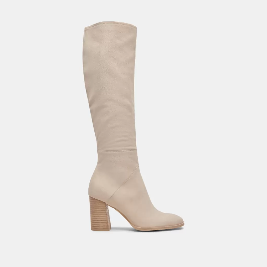 DOLCE VITA Fynn Wide Calf Boots Sand Nubuck Discount