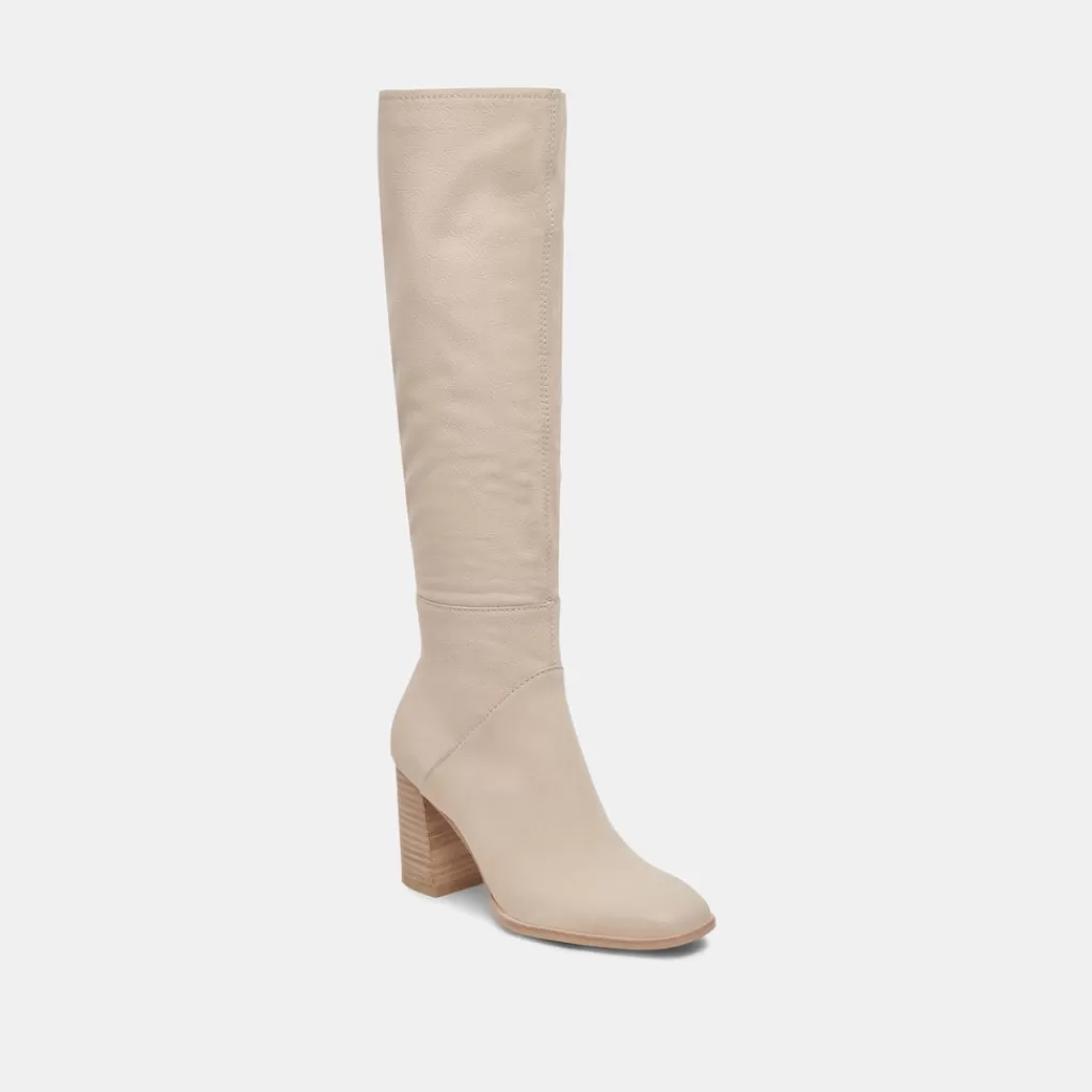 DOLCE VITA Fynn Wide Calf Boots Sand Nubuck Discount