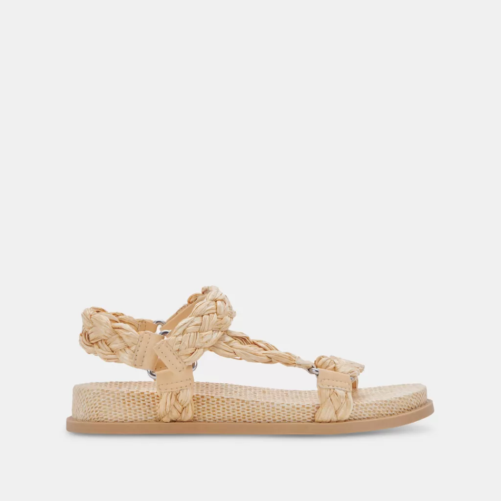 DOLCE VITA Gimra Sandals Lt Natural Raffia Shop