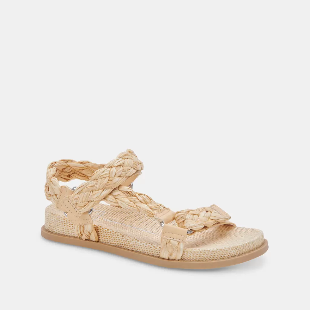 DOLCE VITA Gimra Sandals Lt Natural Raffia Shop