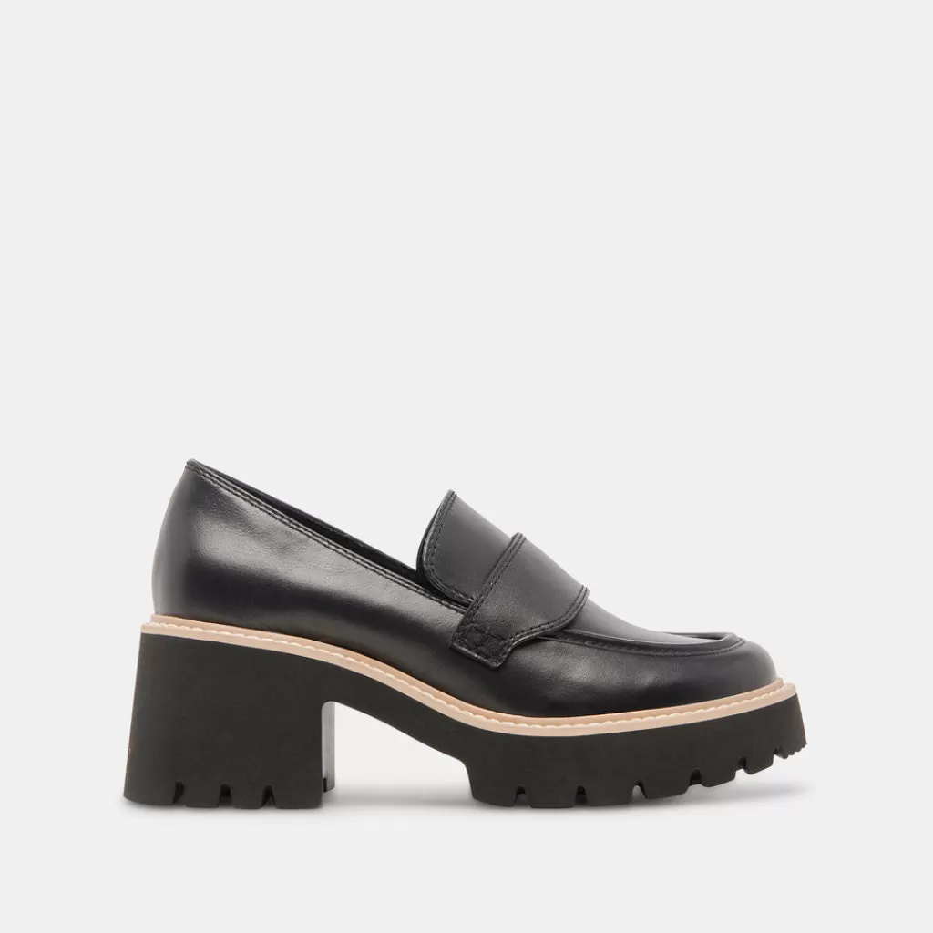 DOLCE VITA Halona Loafers Onyx Leather Clearance