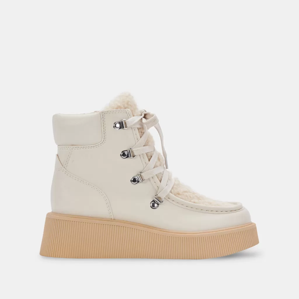 DOLCE VITA Jasmin Boots Ivory Leather Best Sale