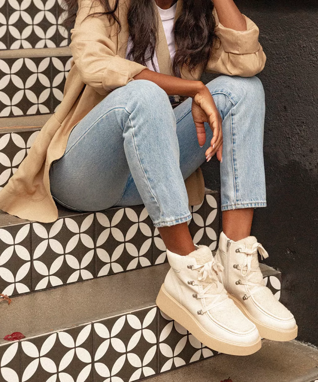 DOLCE VITA Jasmin Boots Ivory Leather Best Sale