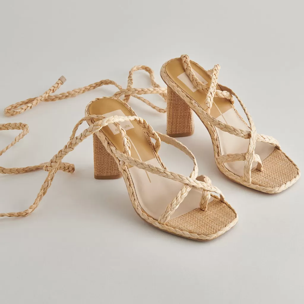 DOLCE VITA Joelle Heels Lt Natural Raffia Best