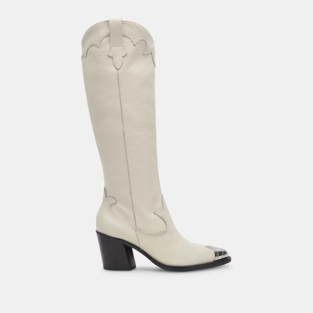 DOLCE VITA Kamryn Boots Off White Leather Best Sale