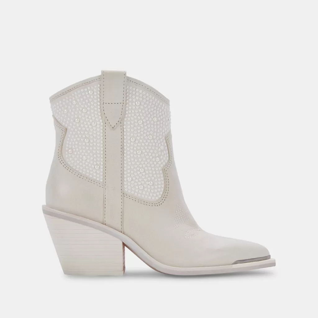 DOLCE VITA Nashe Booties Off White Pearls Flash Sale