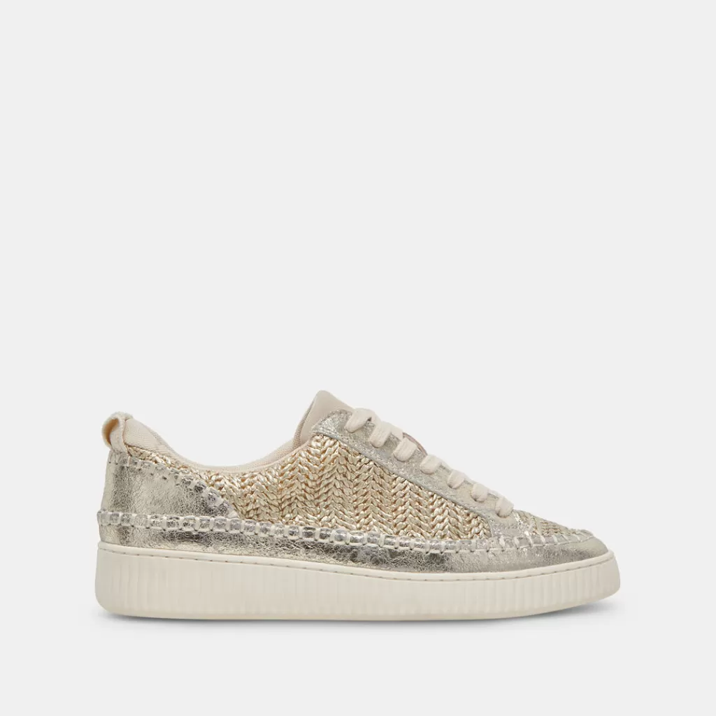 DOLCE VITA Nicona Sneakers Gold Woven Cheap