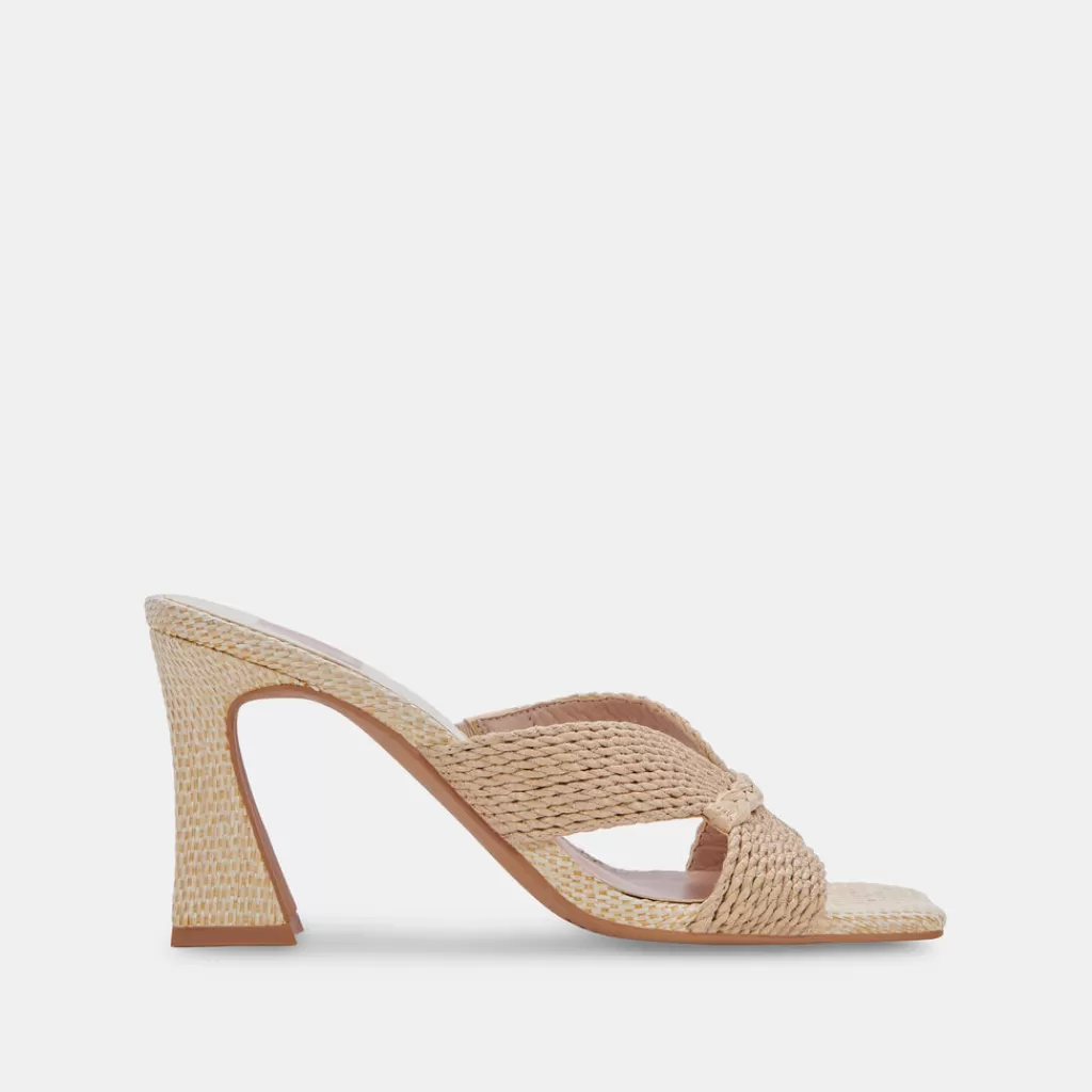 DOLCE VITA Nitro Heels Lt Natural Raffia Clearance