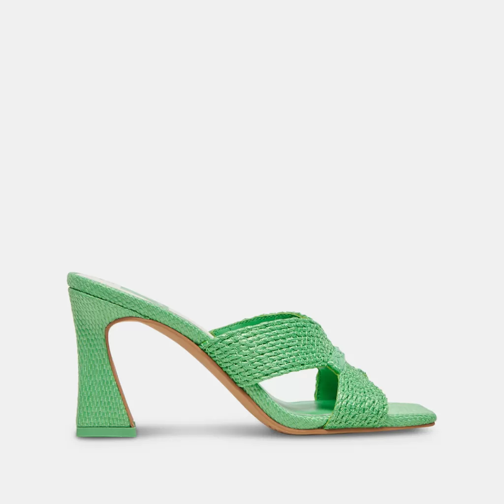 DOLCE VITA Nitro Heels Seaglass Raffia Fashion