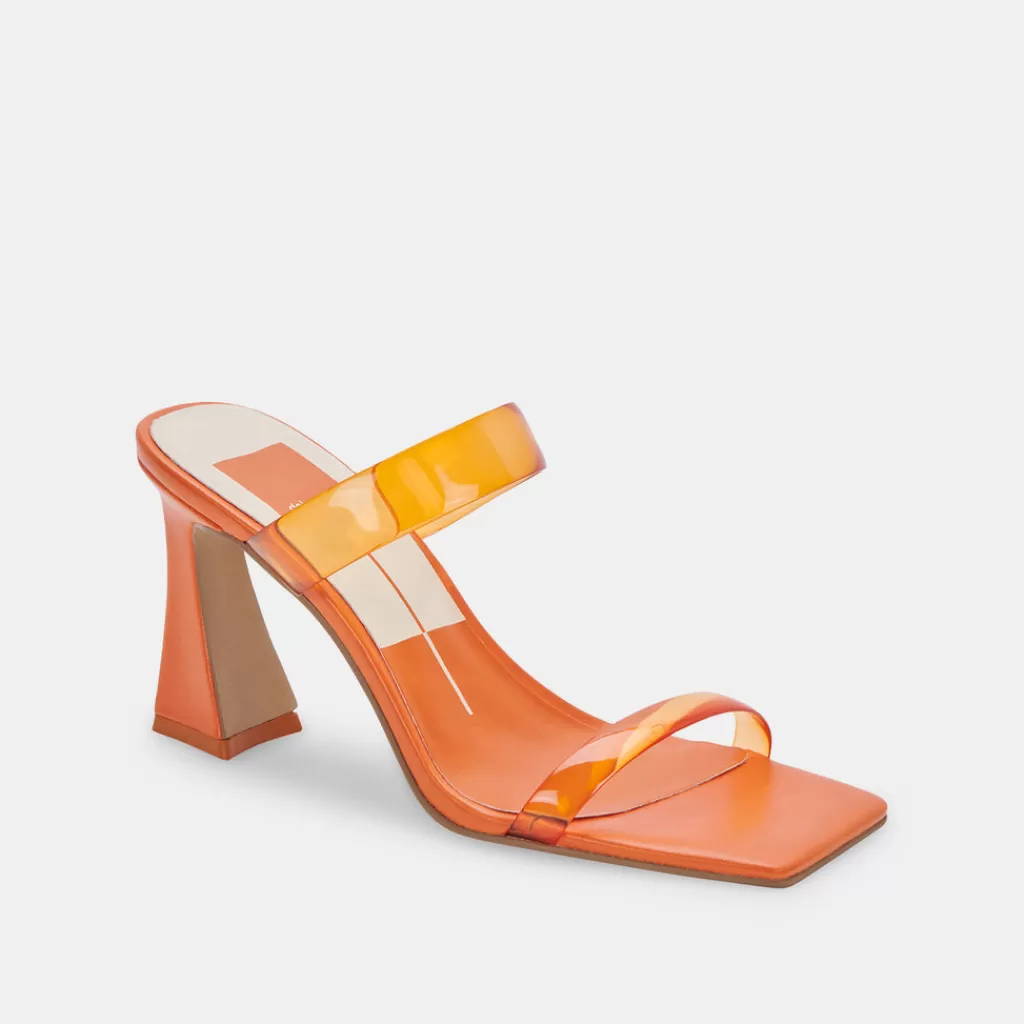 DOLCE VITA Novah Heels Tangerine Vinyl Cheap