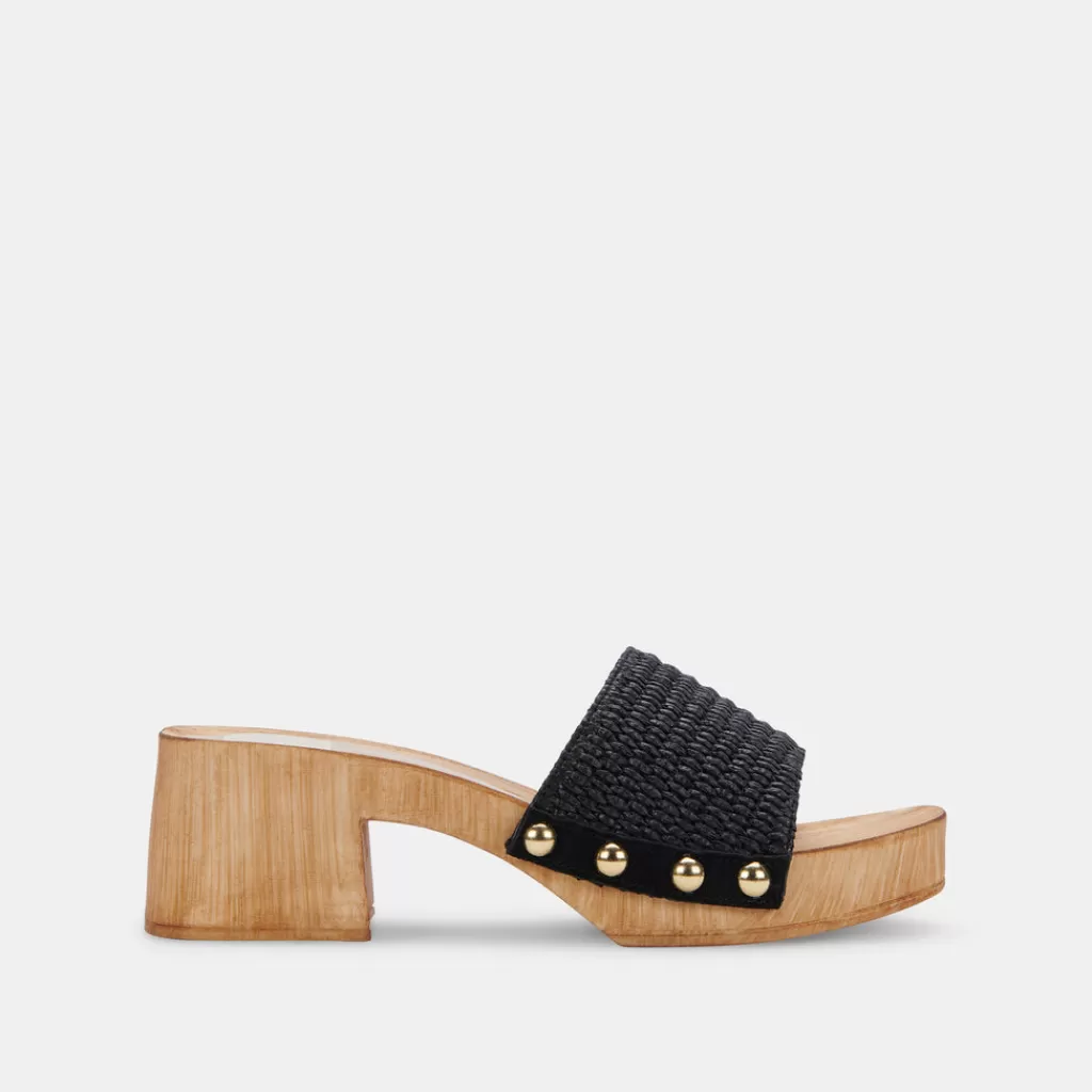 DOLCE VITA Oakley Heels Black Raffia Outlet