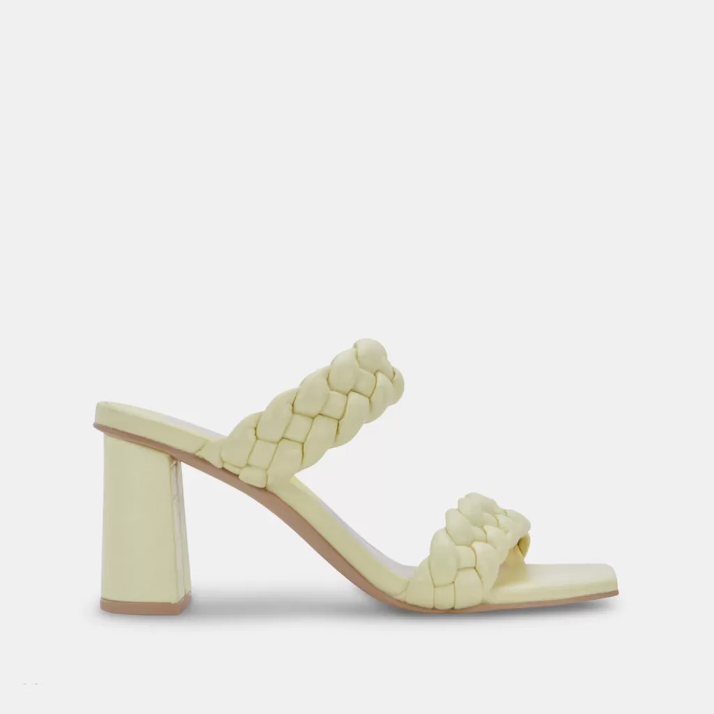 DOLCE VITA Paily Heels Lemon Cream Stella New