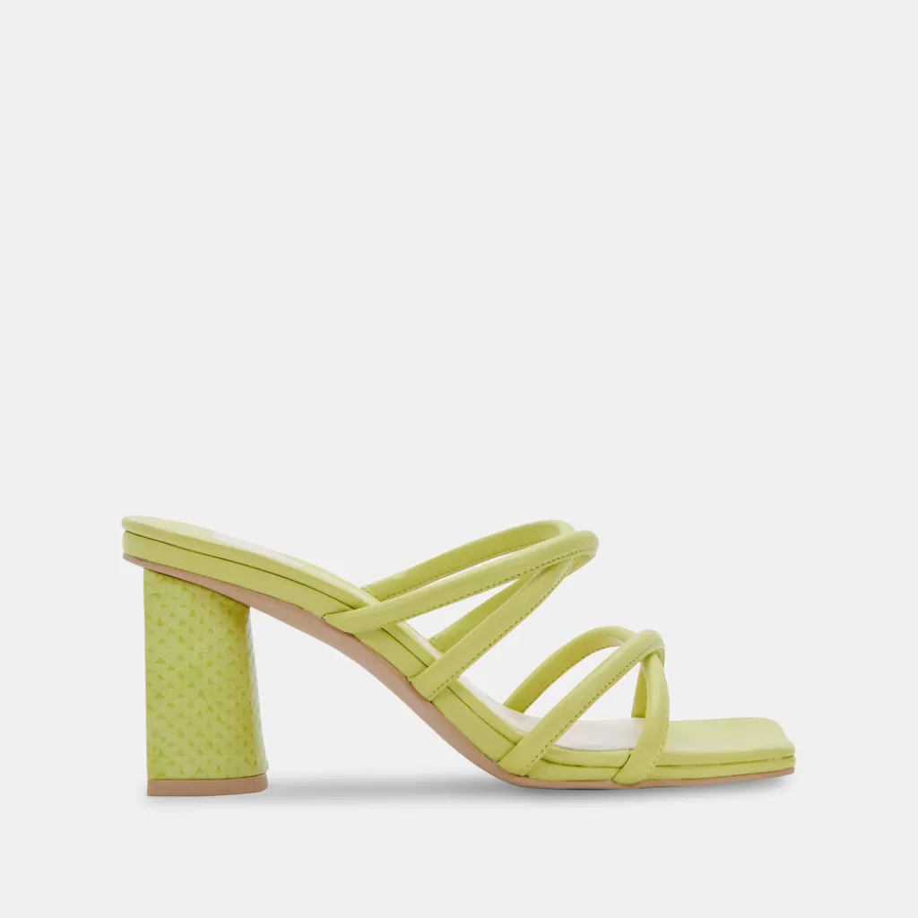 DOLCE VITA Patsi Heels Light Green Leather Fashion